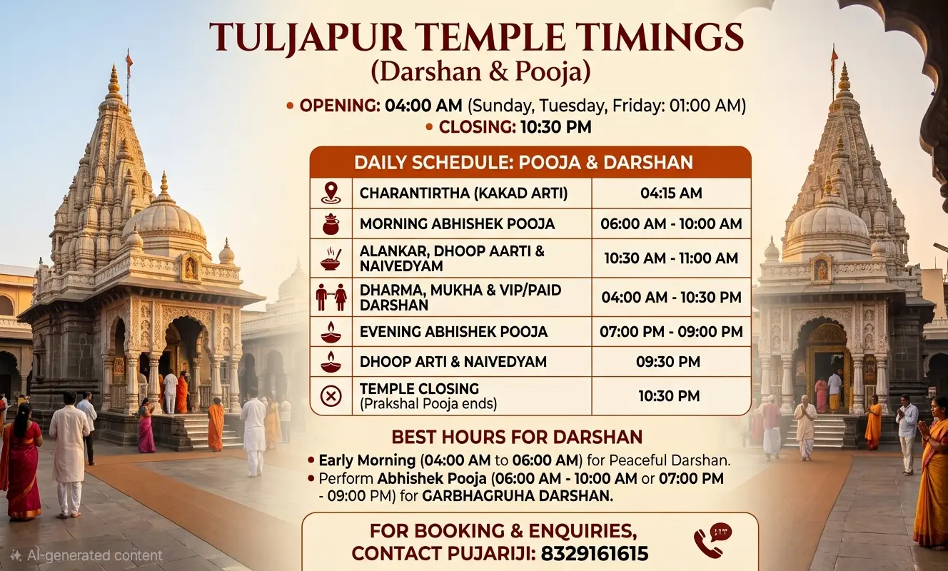 Tuljapur Temple Timing